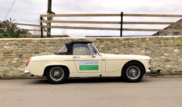 1968 MG Midget in Old English White used as an Architects car